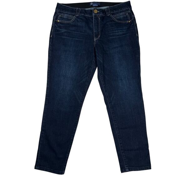 Democracy "Ab"solution Ankle Skimmer Indigo Denim Skinny Jeans Size 16 - Picture 1 of 13